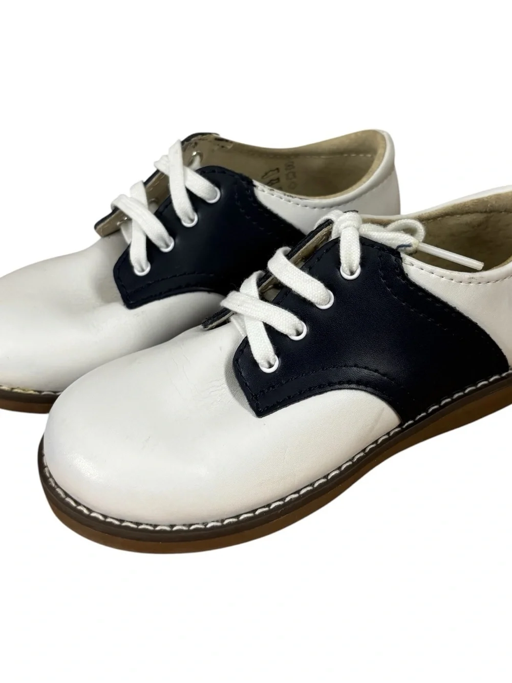 Footmates Cheer 8401 Saddle Shoes Navy & White Toddler Unisex 9.5 M